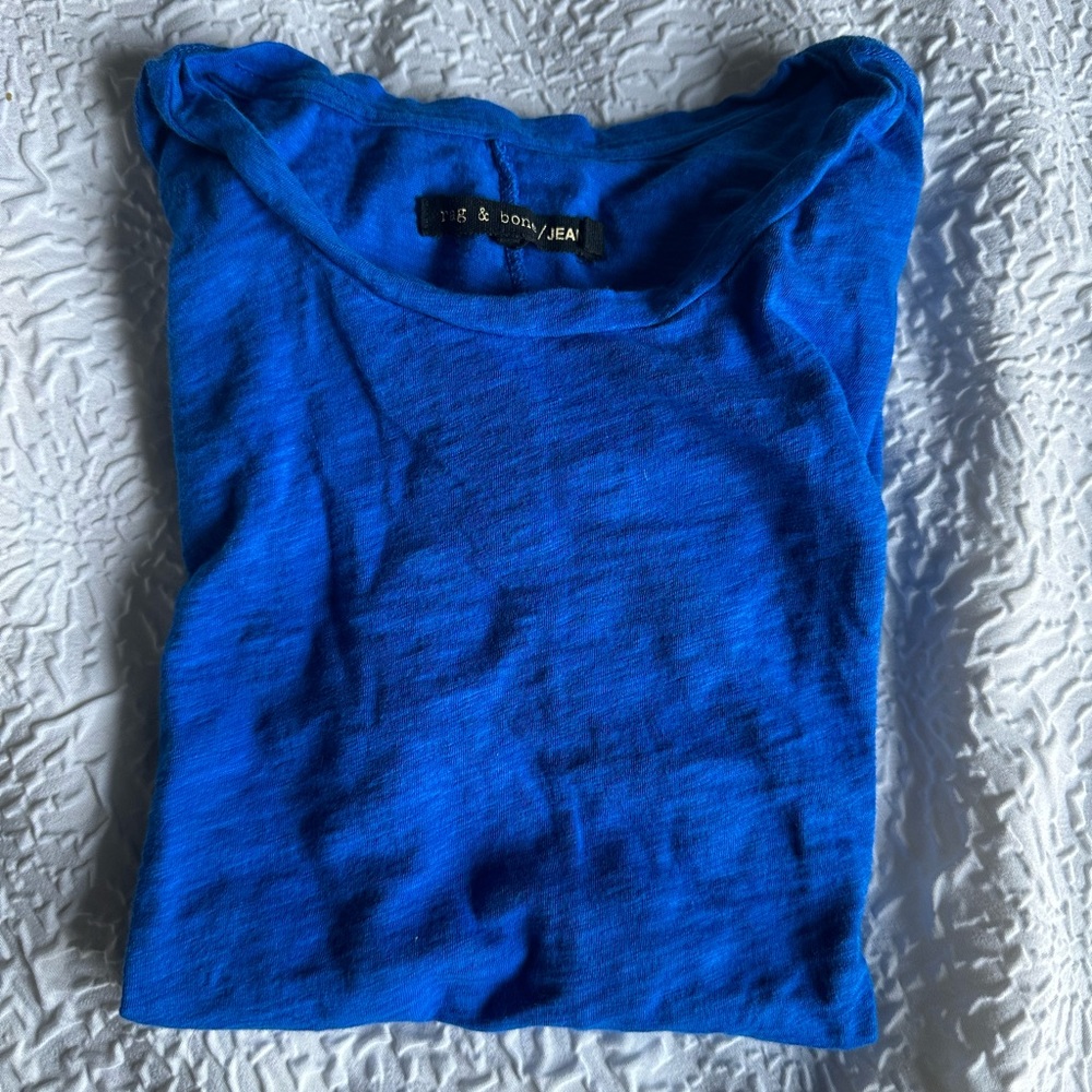 NWOT Rag & Bone t-shirt bright blue